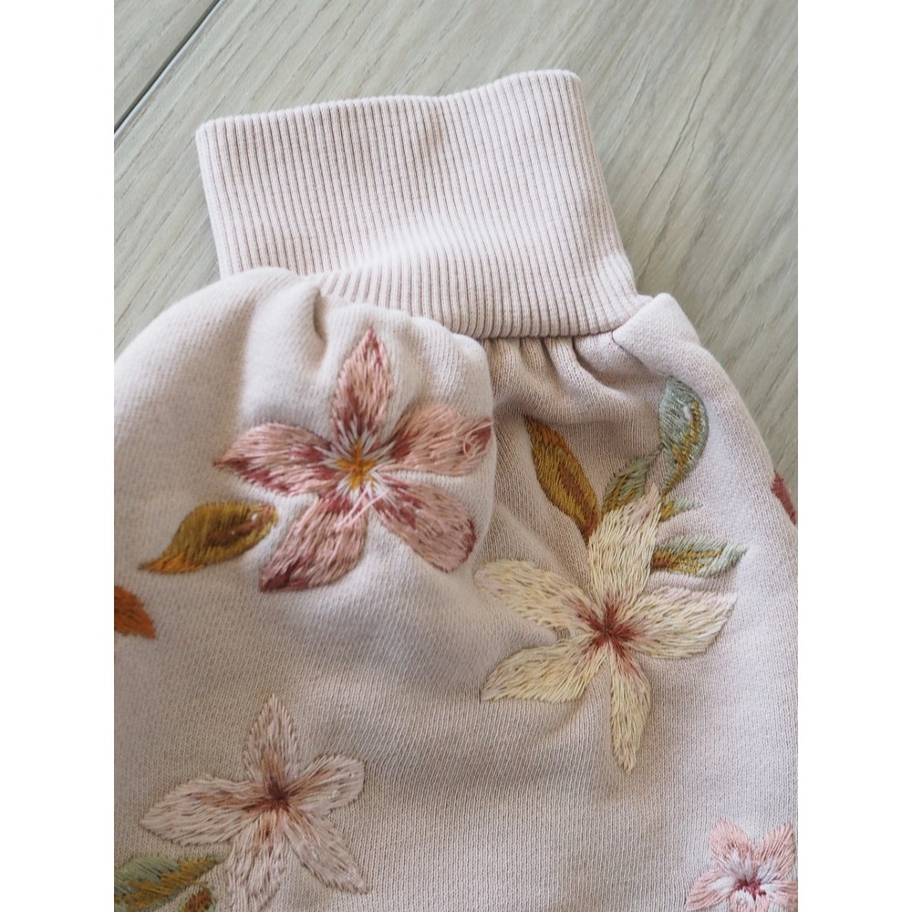 Driftwood Floral Embroidered Pink Sweatshirt Boho Cottagecore Small Good Rose - Picture 9 of 16